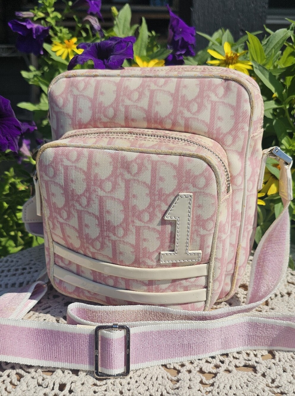 Christian Dior Pink Trotter Romantique / Girly Messenger Bag.